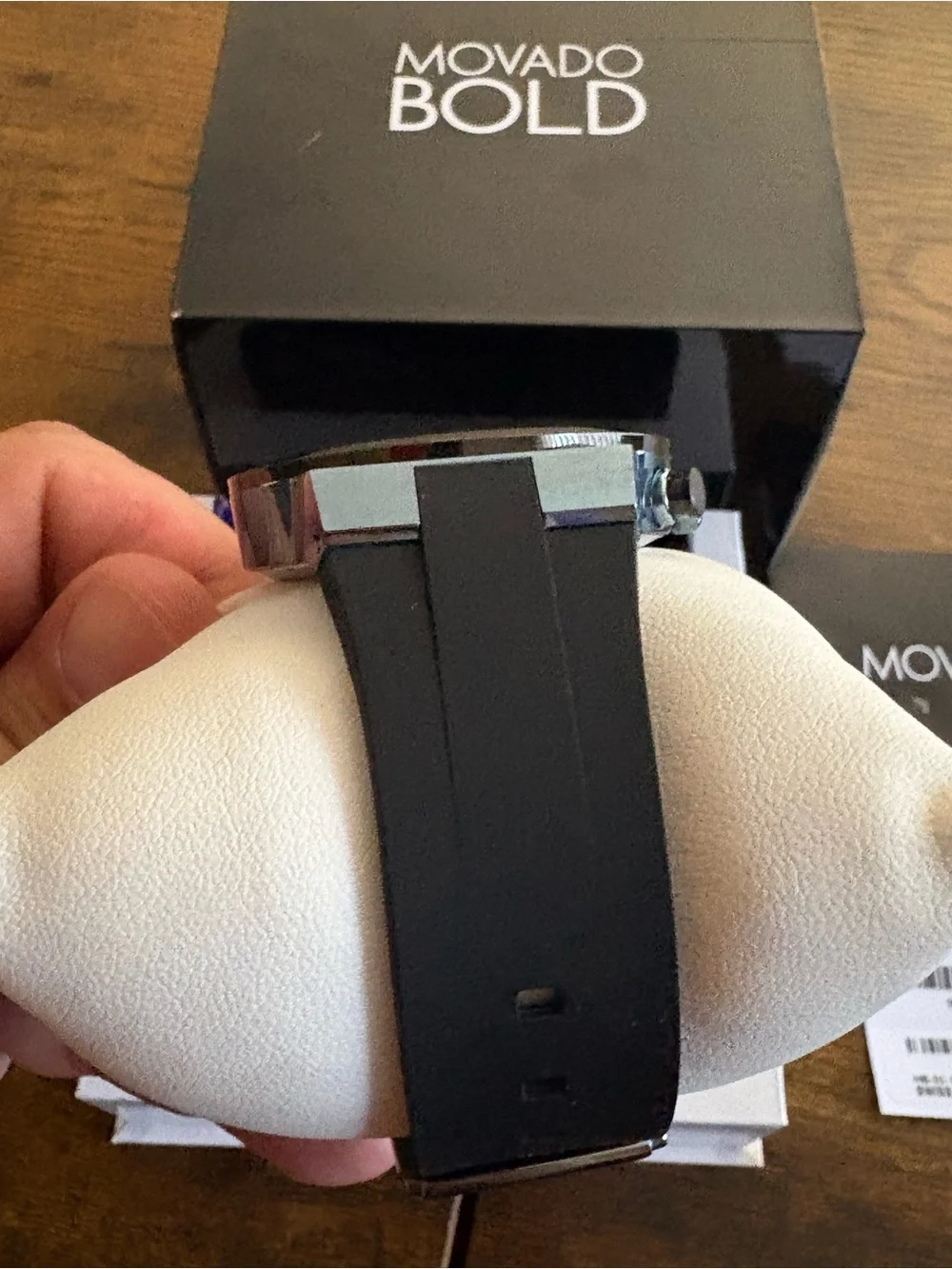 Movado BOLD Fusion 44.5mm Ice Blue Stainless Steel Case with Black Silicone